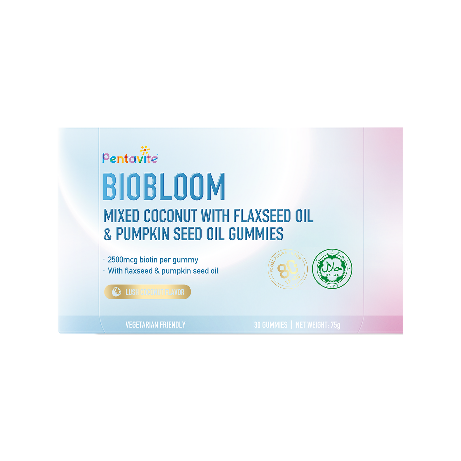 Biobloom Mixed Coconut With Flaxseed Oil & Pumpkin Seed Oil Gummies