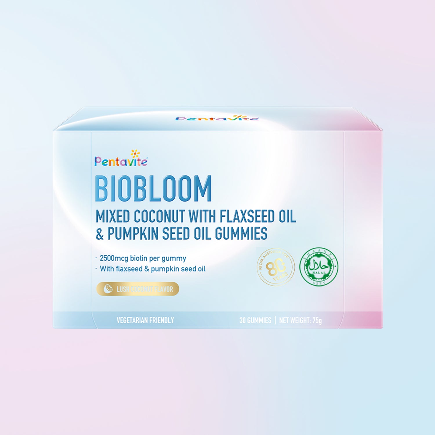 Biobloom Mixed Coconut With Flaxseed Oil & Pumpkin Seed Oil Gummies