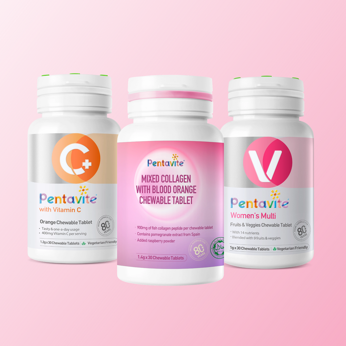 Women’s Daily Glow Trio – Women’s Multi, Vitamin C & Collagen