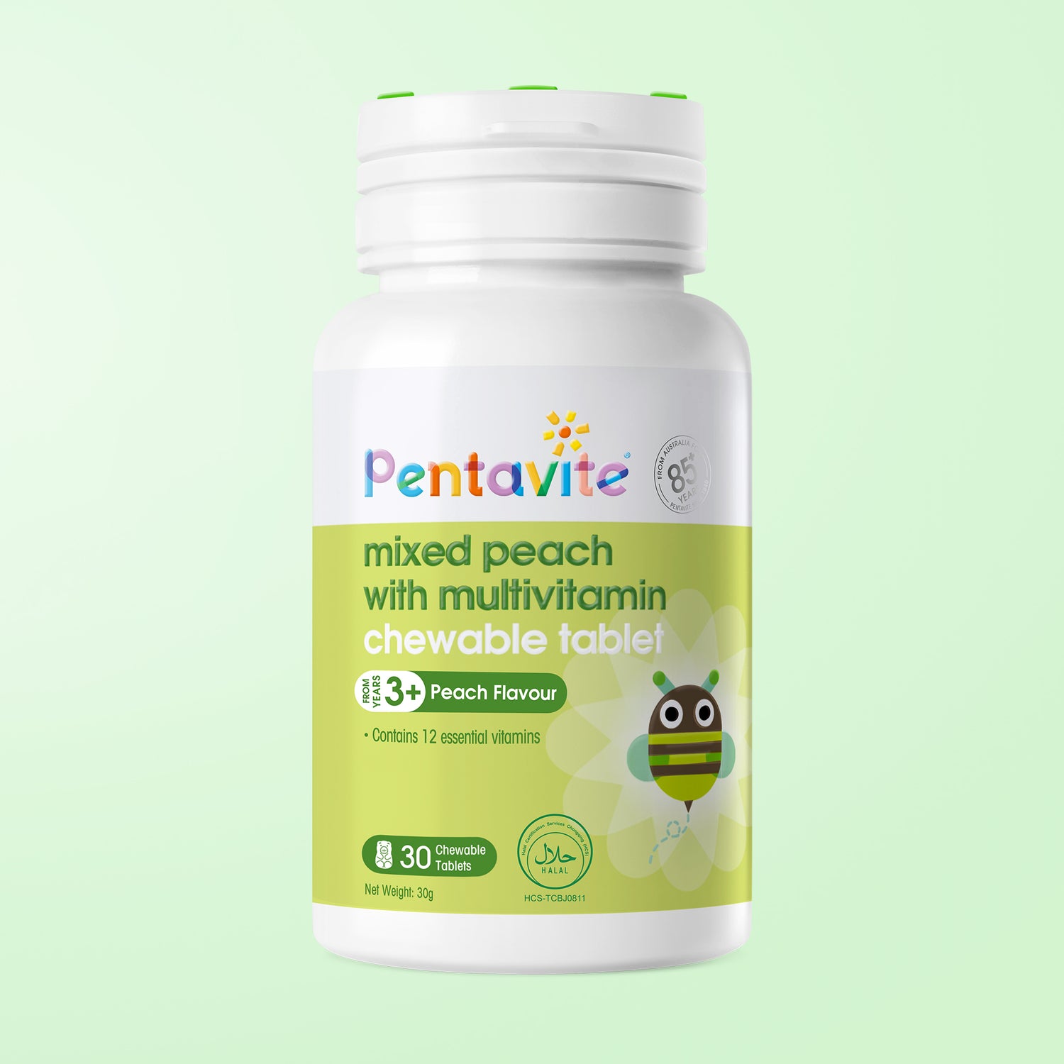 Mixed Peach with Multivitamin Chewable Tablet
