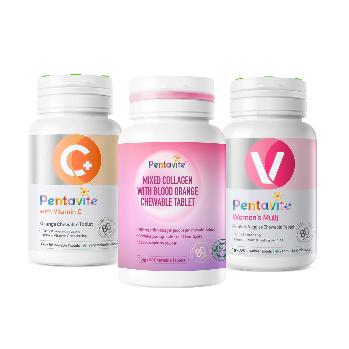 Women’s Daily Glow Trio – Women’s Multi, Vitamin C & Collagen