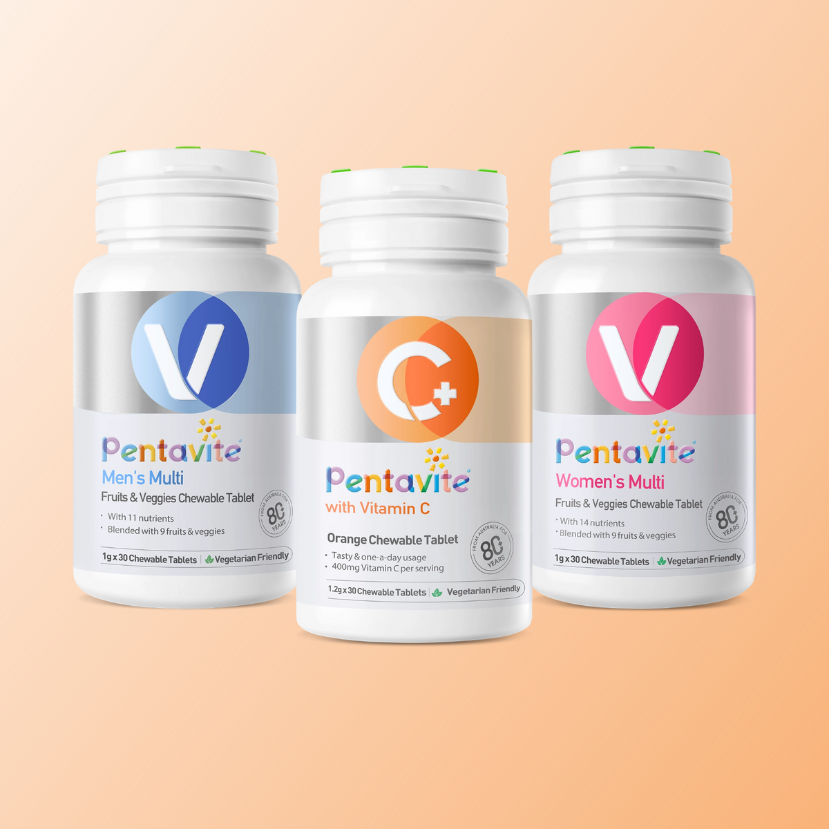 Trio Kesihatan Harian Pasangan – Multivitamin Lelaki, Multivitamin Wanita & Vitamin C