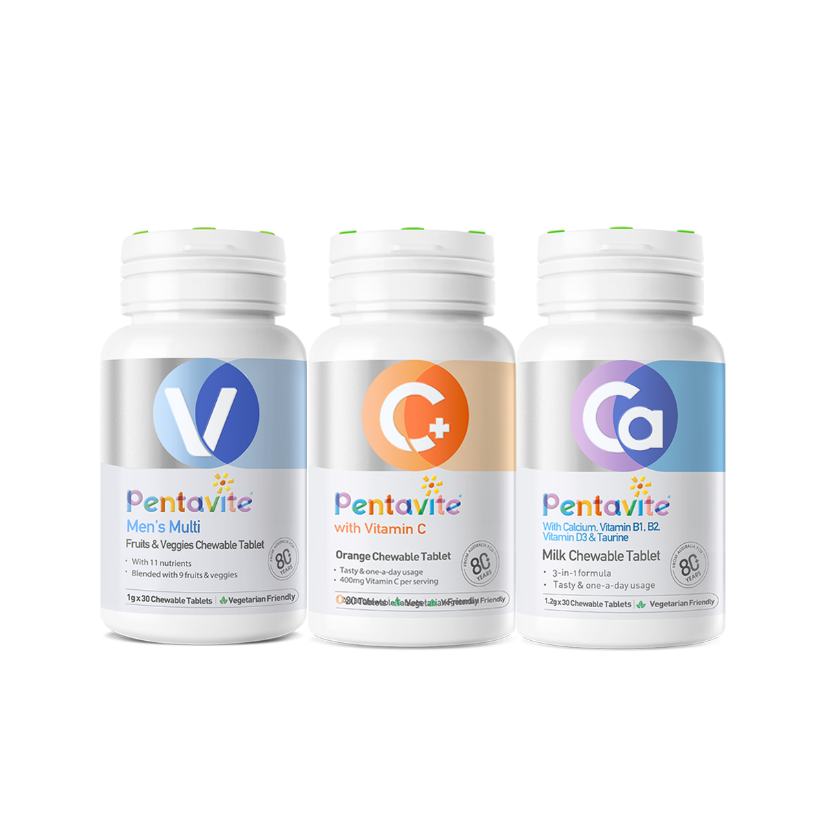Men’s Multi Essential Pack – 3 Bottles — Men’s Multi + Calcium + Vitamin C