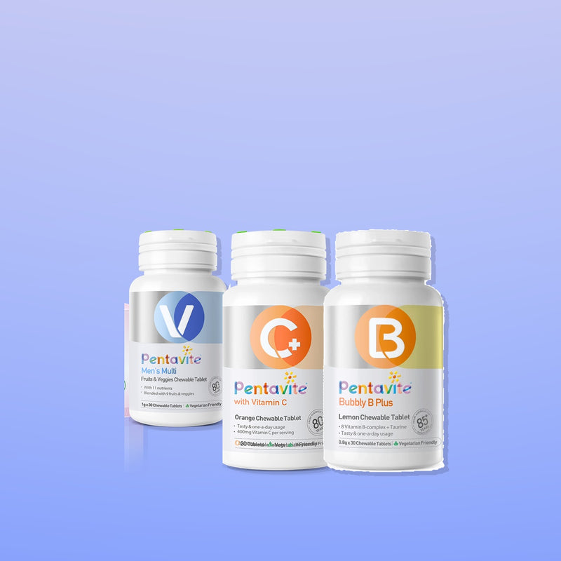 Men’s Multi Essential Pack – 3 Bottles — Men’s Multi + Vitamin C + Bubbly B Plus