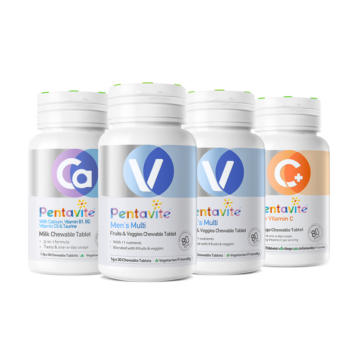 Men’s Multi Essential Pack – 4 Bottles — Men’s Multi ×2 + Calcium + Vitamin C