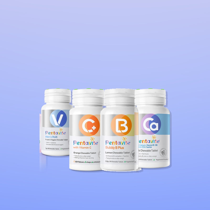 Men’s Multi Essential Pack – 4 Bottles — Men’s Multi + Vitamin C + Bubbly B Plus + Calcium