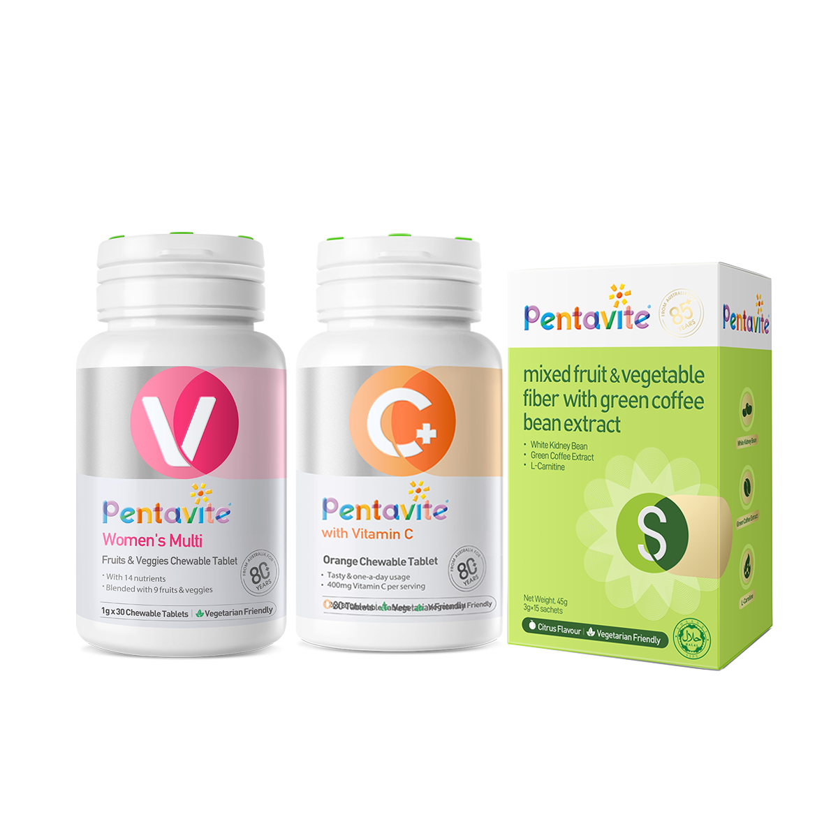 Women’s Multi Essential Pack – 3 Bottles — Women’s Multi + Fiber + Vitamin C