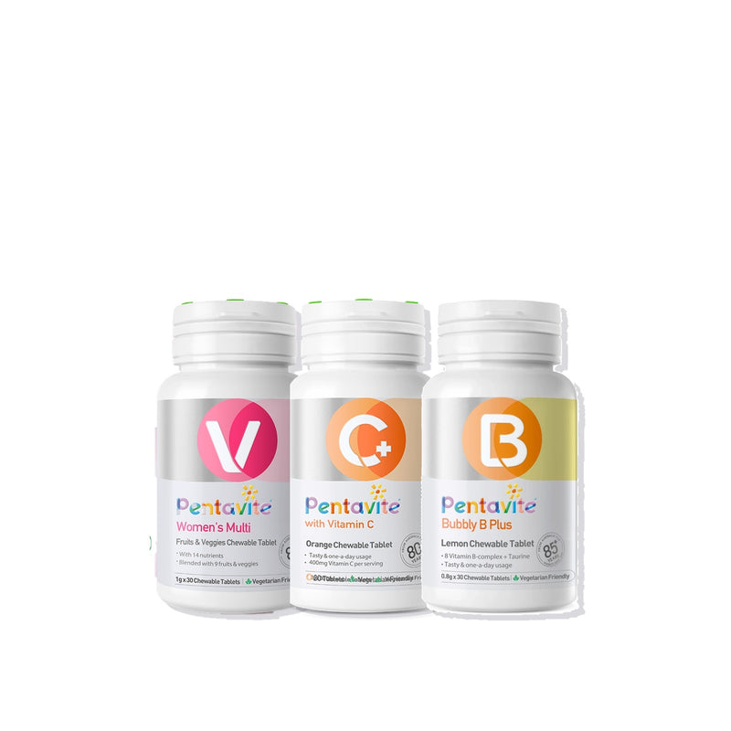 Women’s Multi Essential Pack – 3 Bottles — Women’s Multi + Vitamin C + Bubbly B Plus