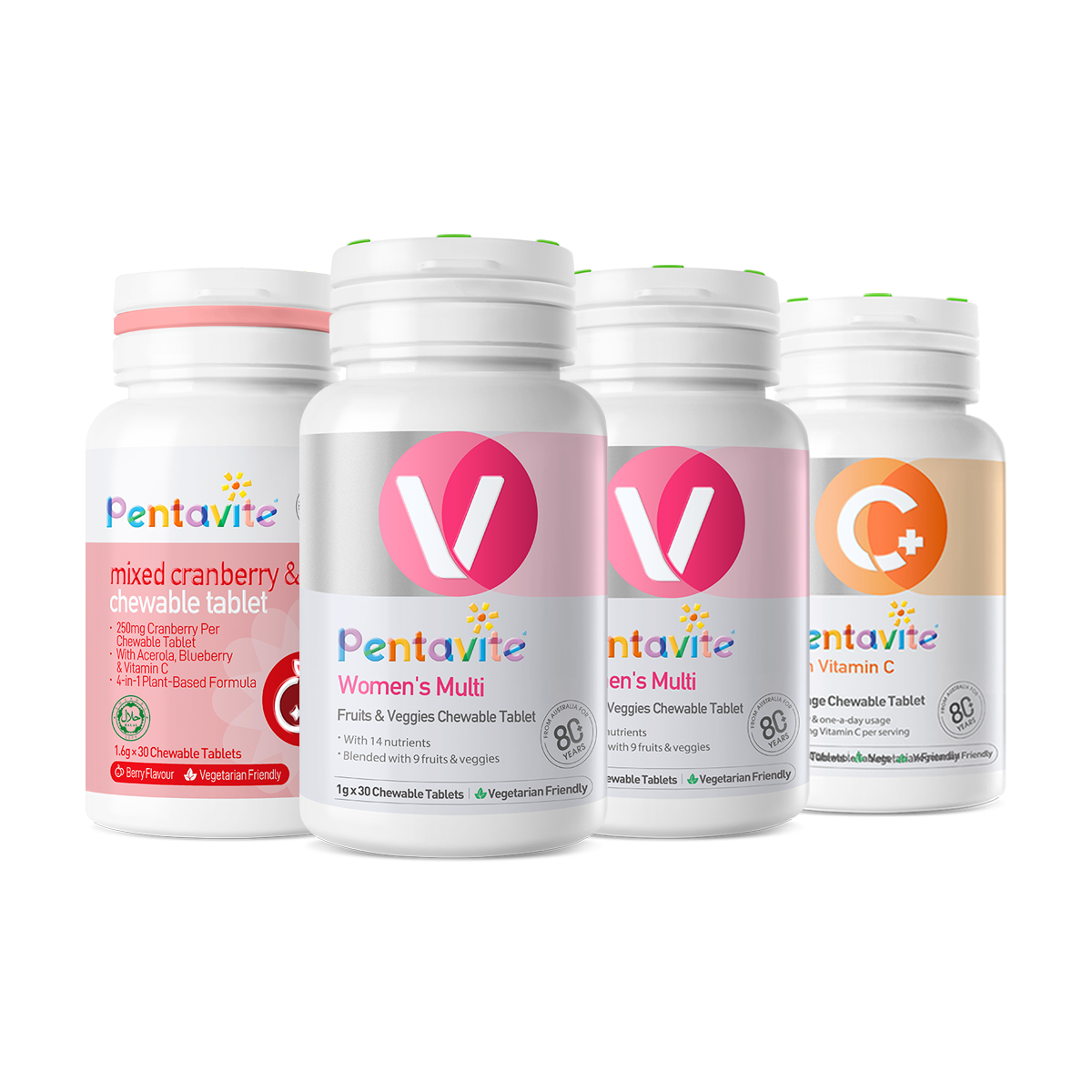 Women’s Multi Essential Pack – 4 Bottles — Women’s Multi ×2 + Cranberry & Acerola + Vitamin C