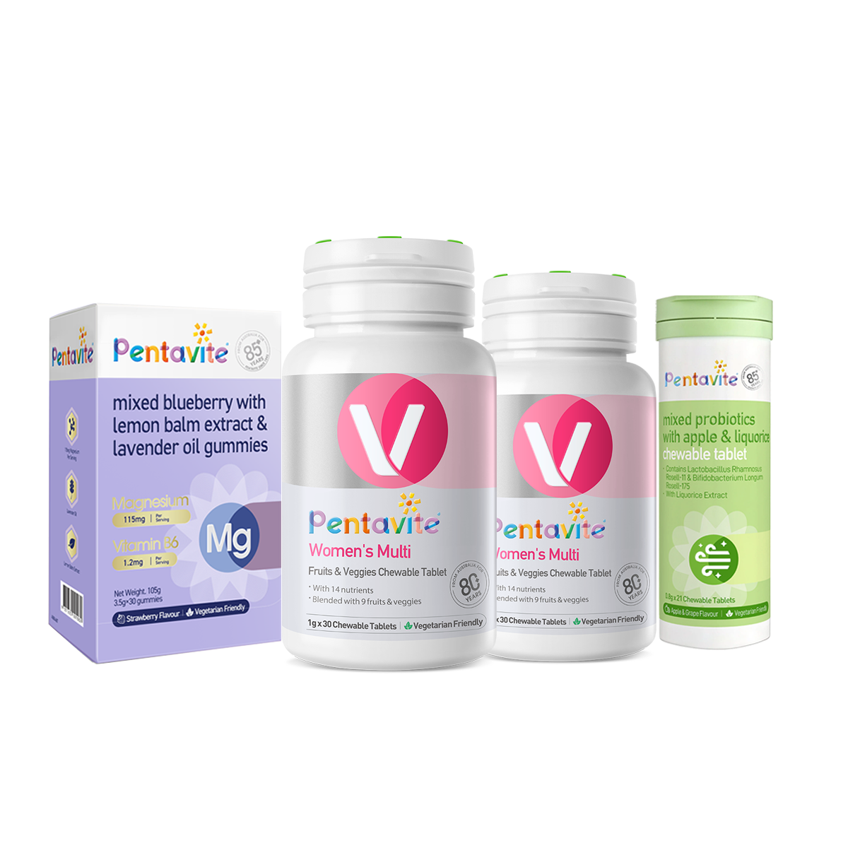 Women’s Multi Essential Pack – 4 Bottles — Women’s Multi ×2 + Magnesium + Oral Probiotics