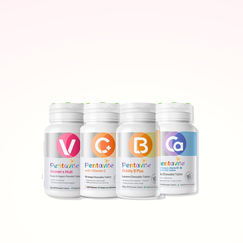 Women’s Multi Essential Pack – 4 Bottles — Women’s Multi + Vitamin C + Bubbly B Plus + Calcium