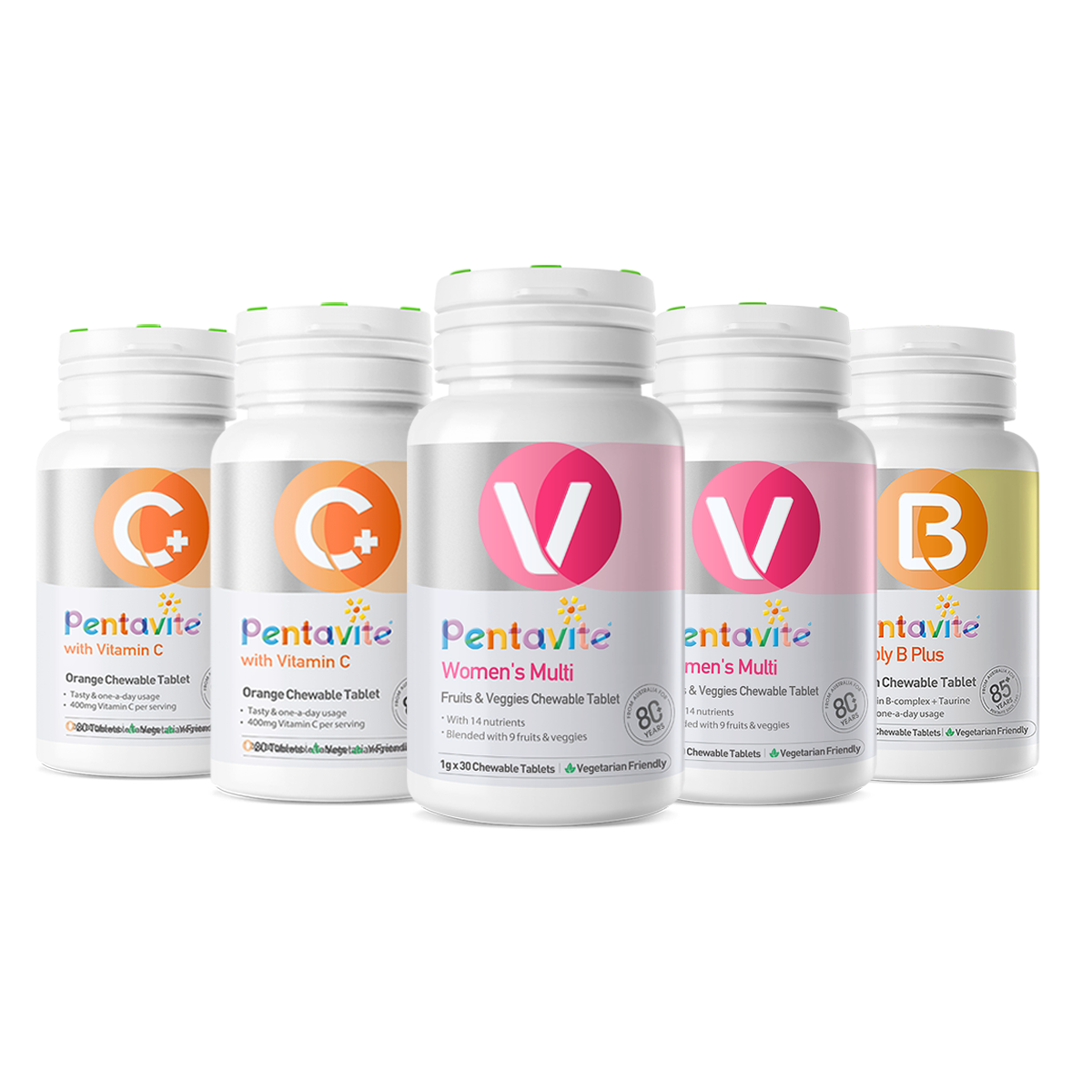 Women’s Multi Essential Pack – 5 Bottles — Women’s Multi ×2 + Vitamin C ×2 + Bubbly B Plus