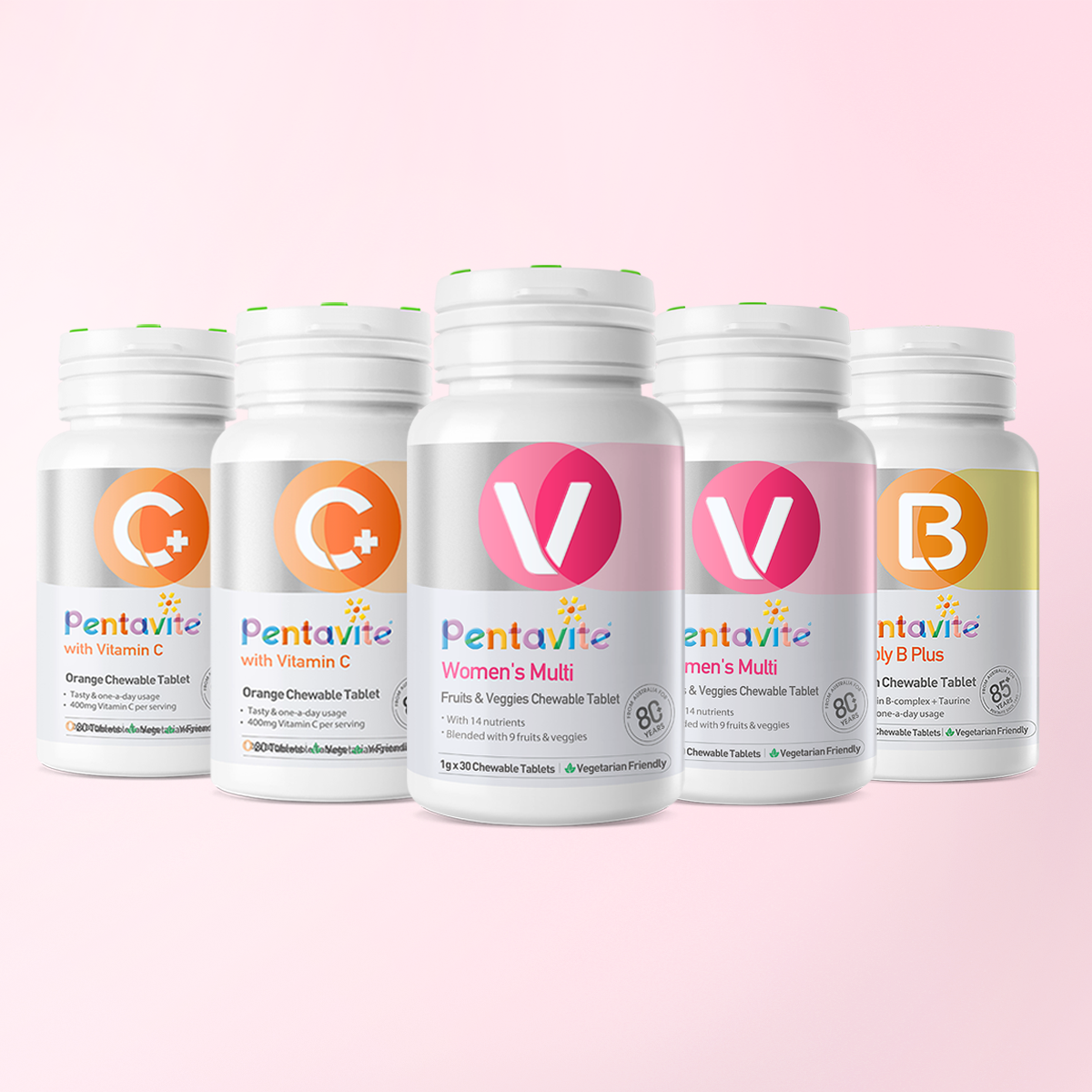 Women’s Multi Essential Pack – 5 Bottles — Women’s Multi ×2 + Vitamin C ×2 + Bubbly B Plus