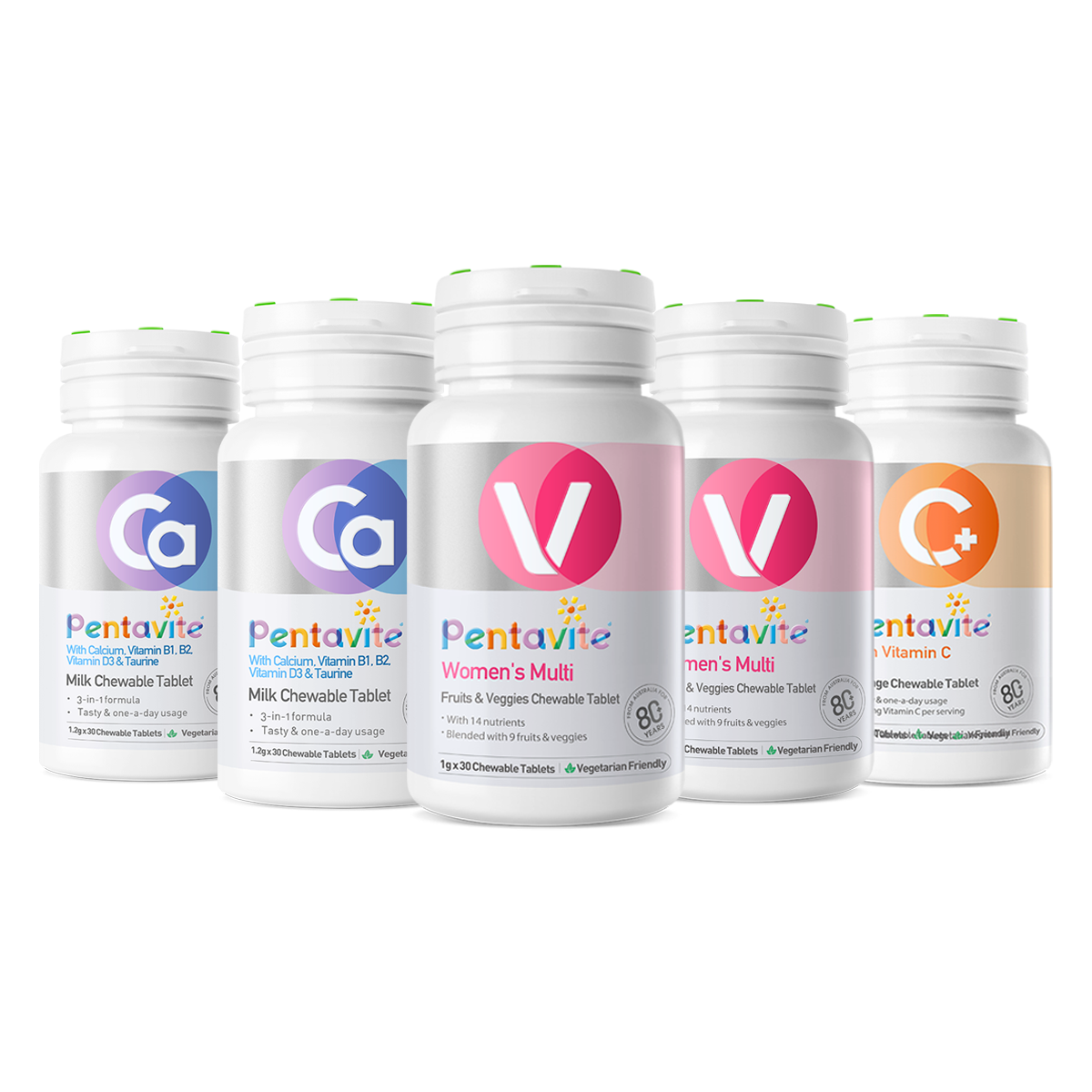 Women’s Multi Essential Pack – 5 Bottles — Women’s Multi ×2 + Calcium ×2 + Vitamin C