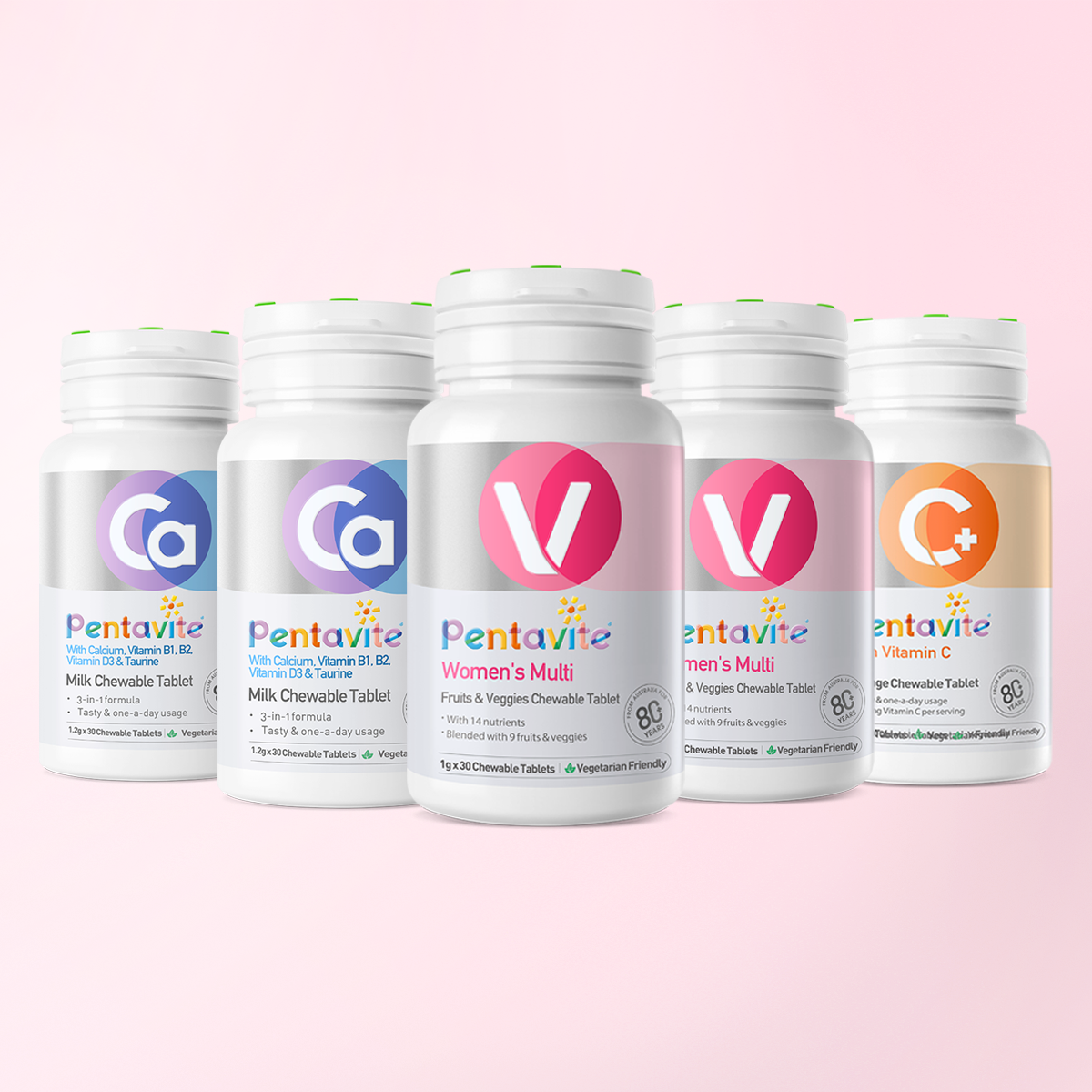 Women’s Multi Essential Pack – 5 Bottles — Women’s Multi ×2 + Calcium ×2 + Vitamin C