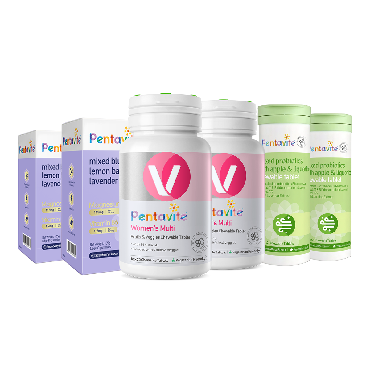 Women’s Multi Essential Pack – 6 Bottles — Women’s Multi ×2 + Magnesium ×2 + Oral Probiotics ×2