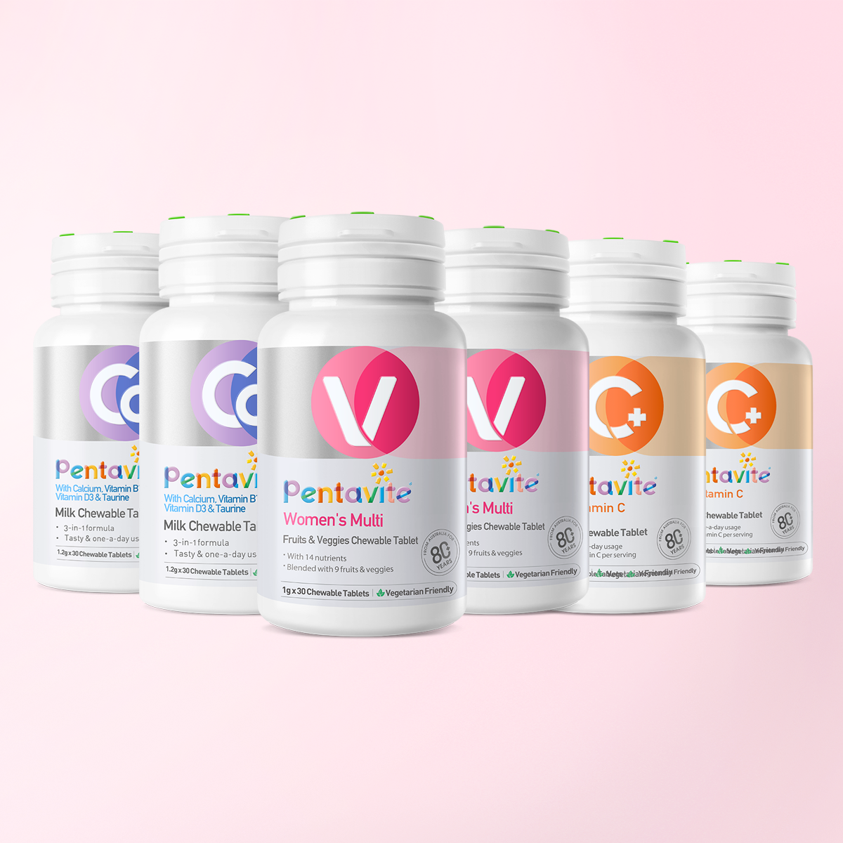 Women’s Multi Essential Pack – 6 Bottles — Women’s Multi ×2 + Calcium ×2 + Vitamin C ×2