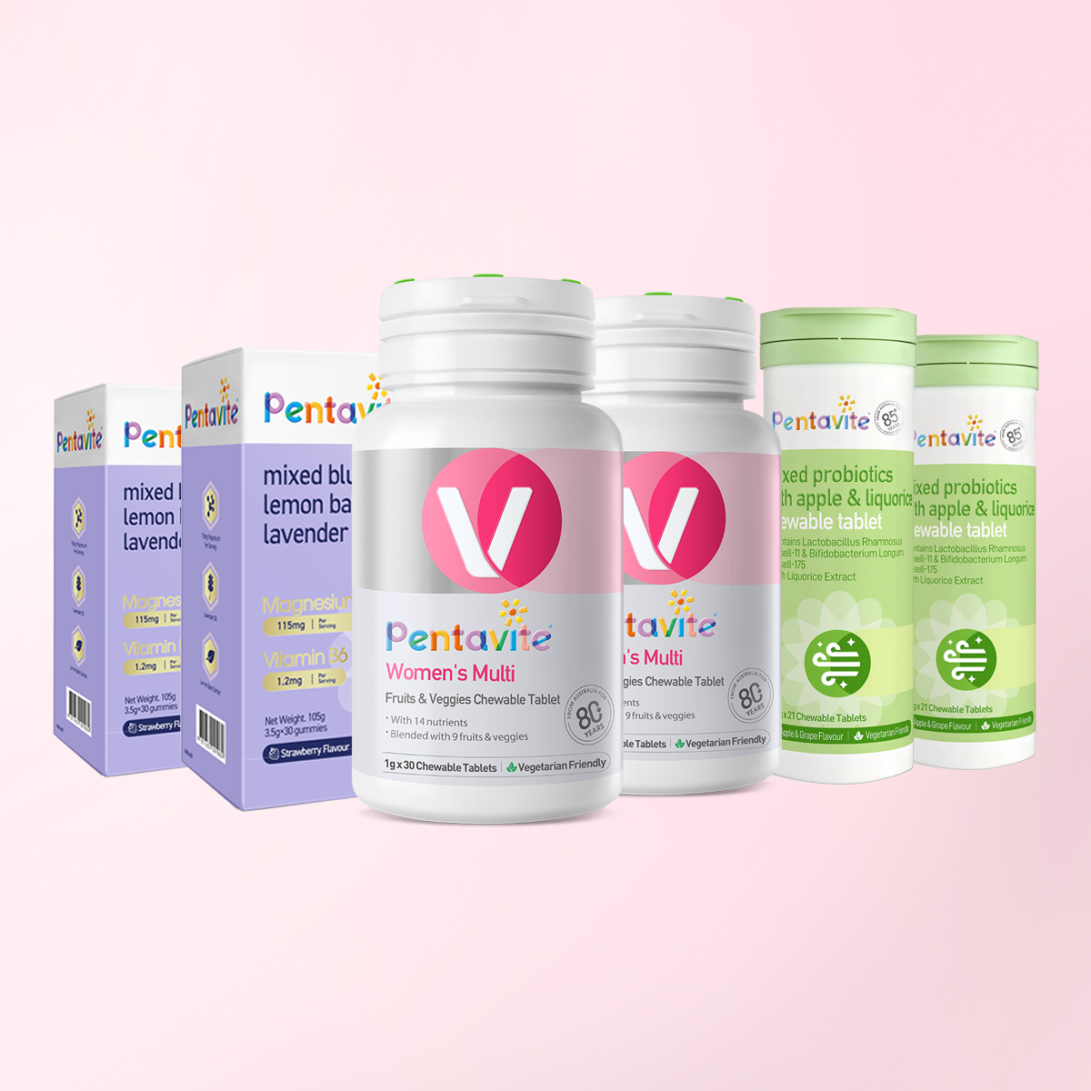 Women’s Multi Essential Pack – 6 Bottles — Women’s Multi ×2 + Magnesium ×2 + Oral Probiotics ×2