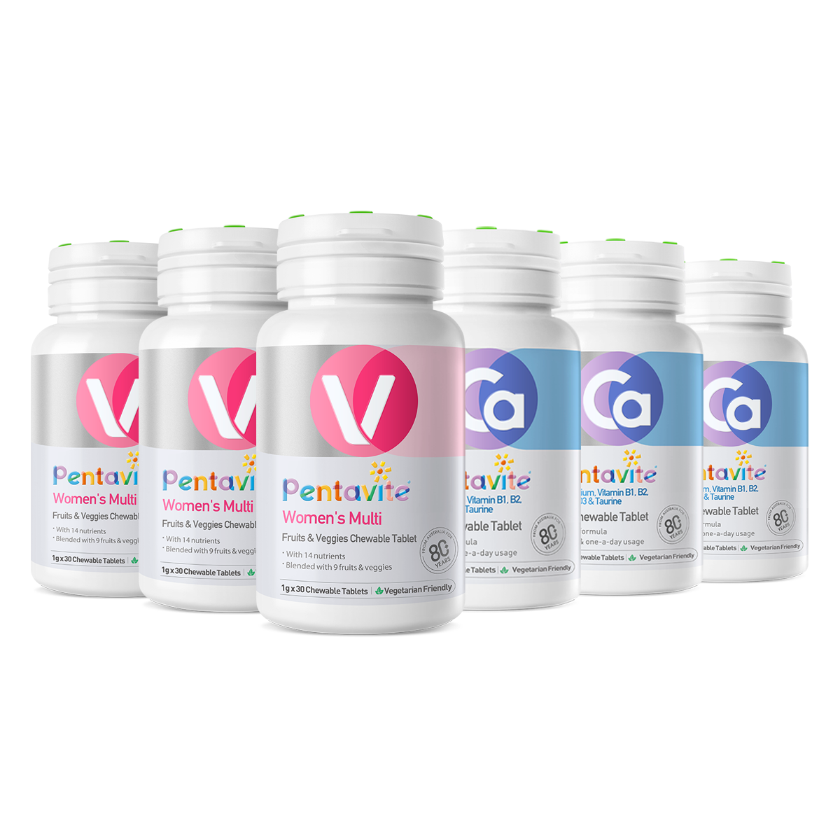 Women’s Multi Essential Pack – 6 Bottles — Women’s Multi ×3 + Calcium ×3