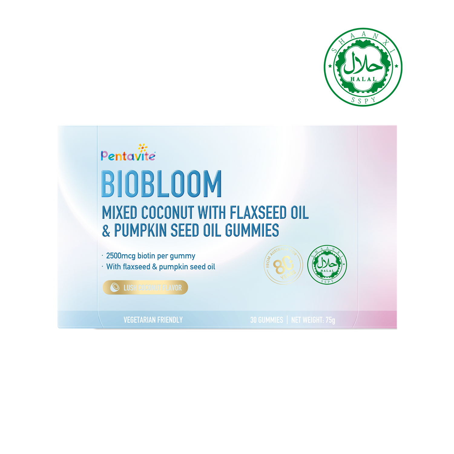 Biobloom Mixed Coconut With Flaxseed Oil & Pumpkin Seed Oil Gummies