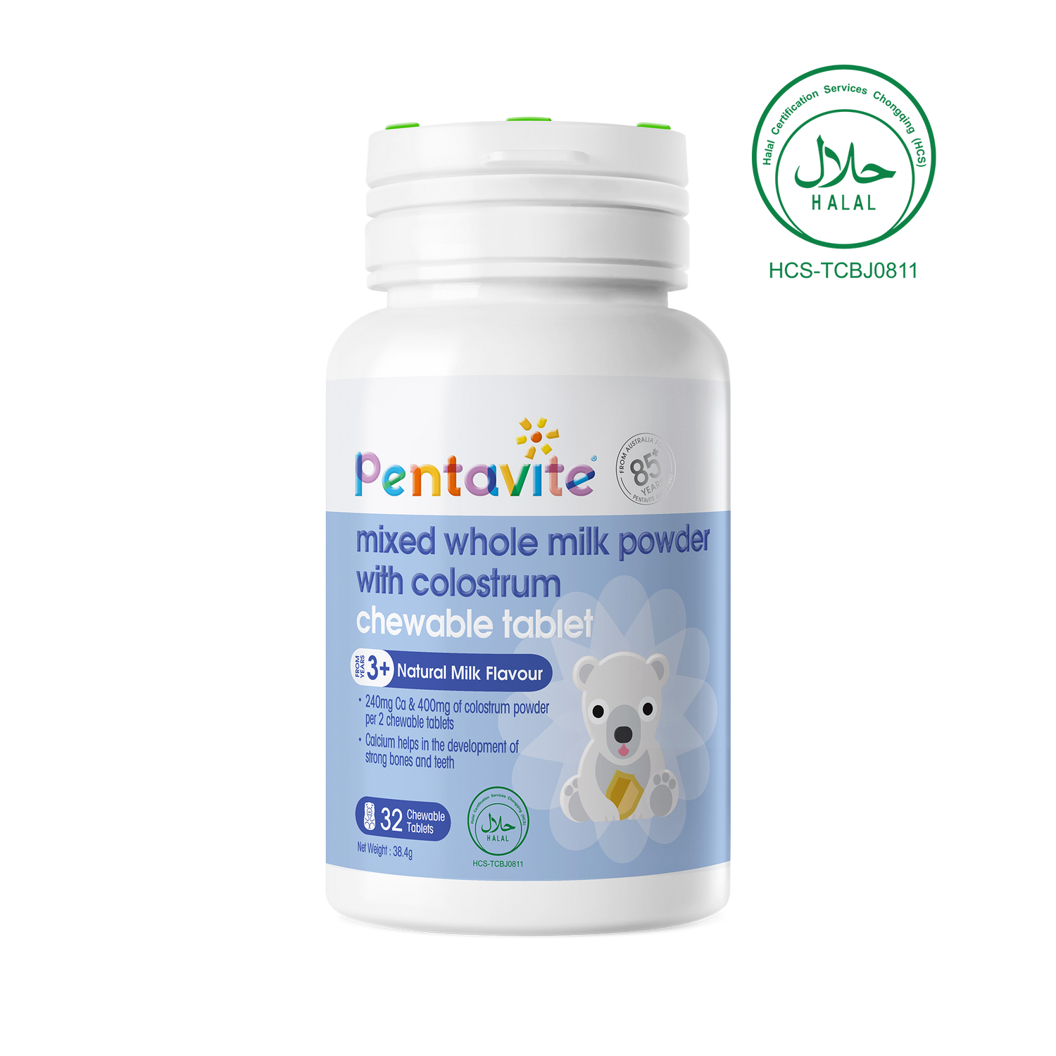 Mixed Whole Milk Powder with Colostrum Chewable Tablet