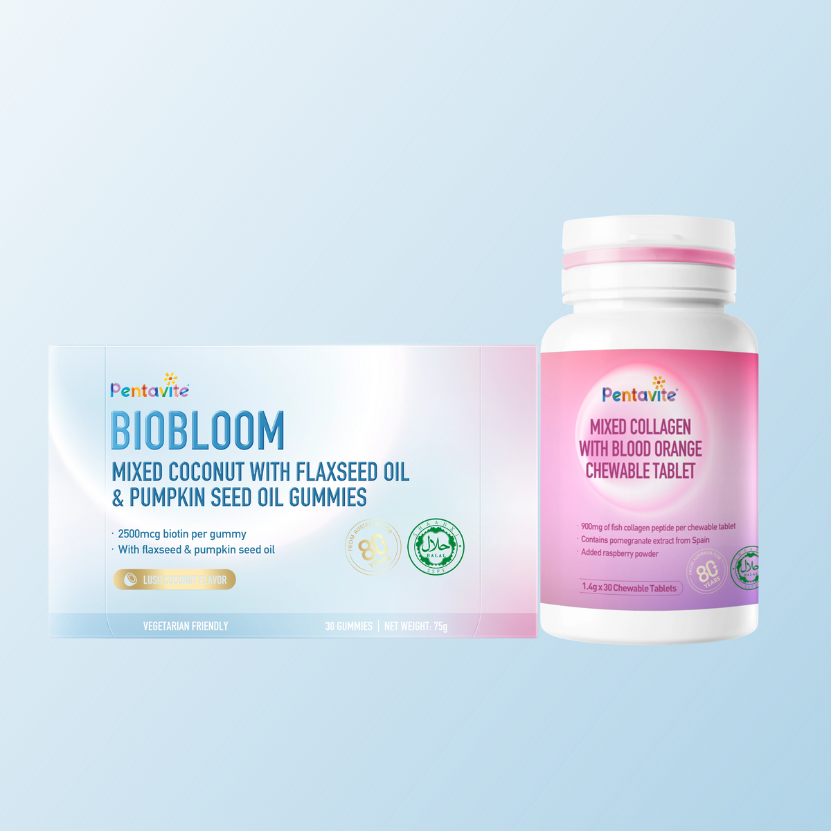 Beauty & Glow Duo – Collagen & Hair, Skin & Nails Gummies