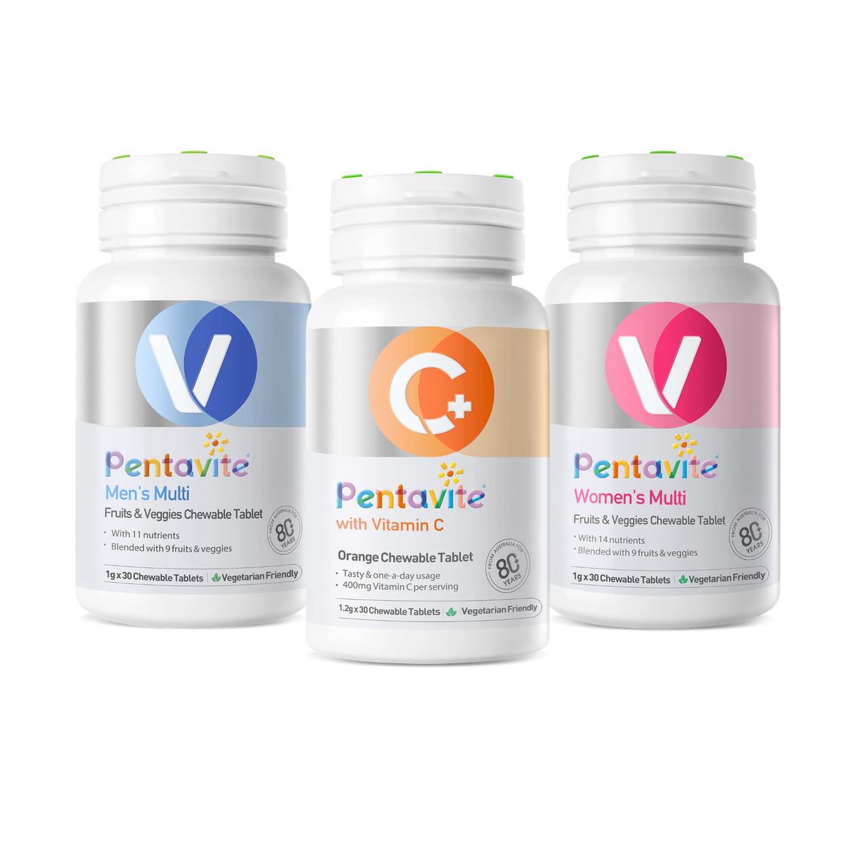 Trio Kesihatan Harian Pasangan – Multivitamin Lelaki, Multivitamin Wanita & Vitamin C