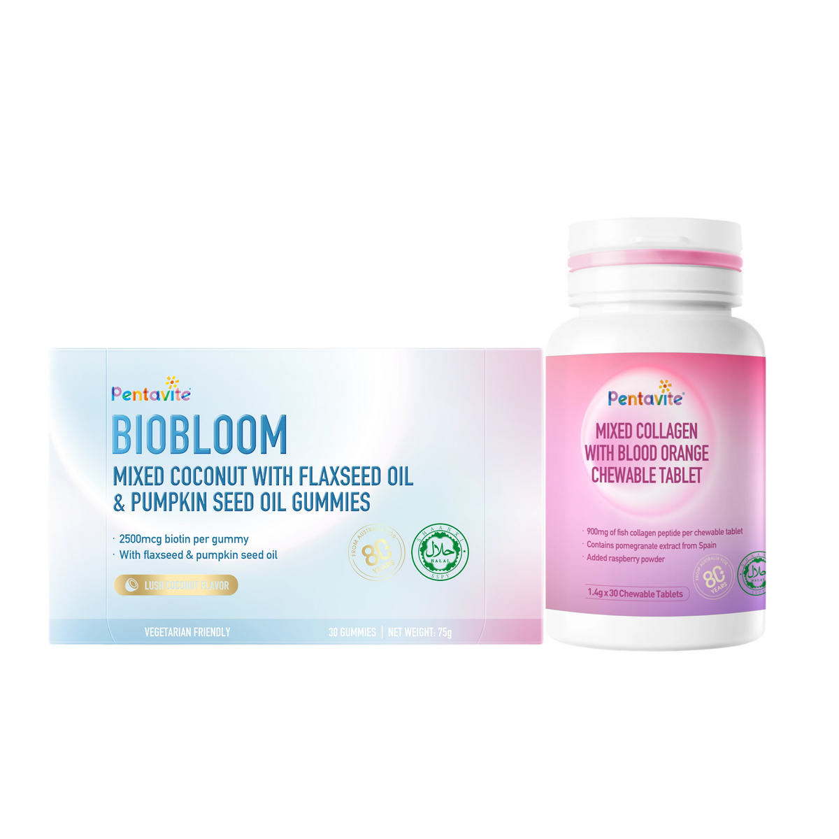 Beauty & Glow Duo – Collagen & Hair, Skin & Nails Gummies