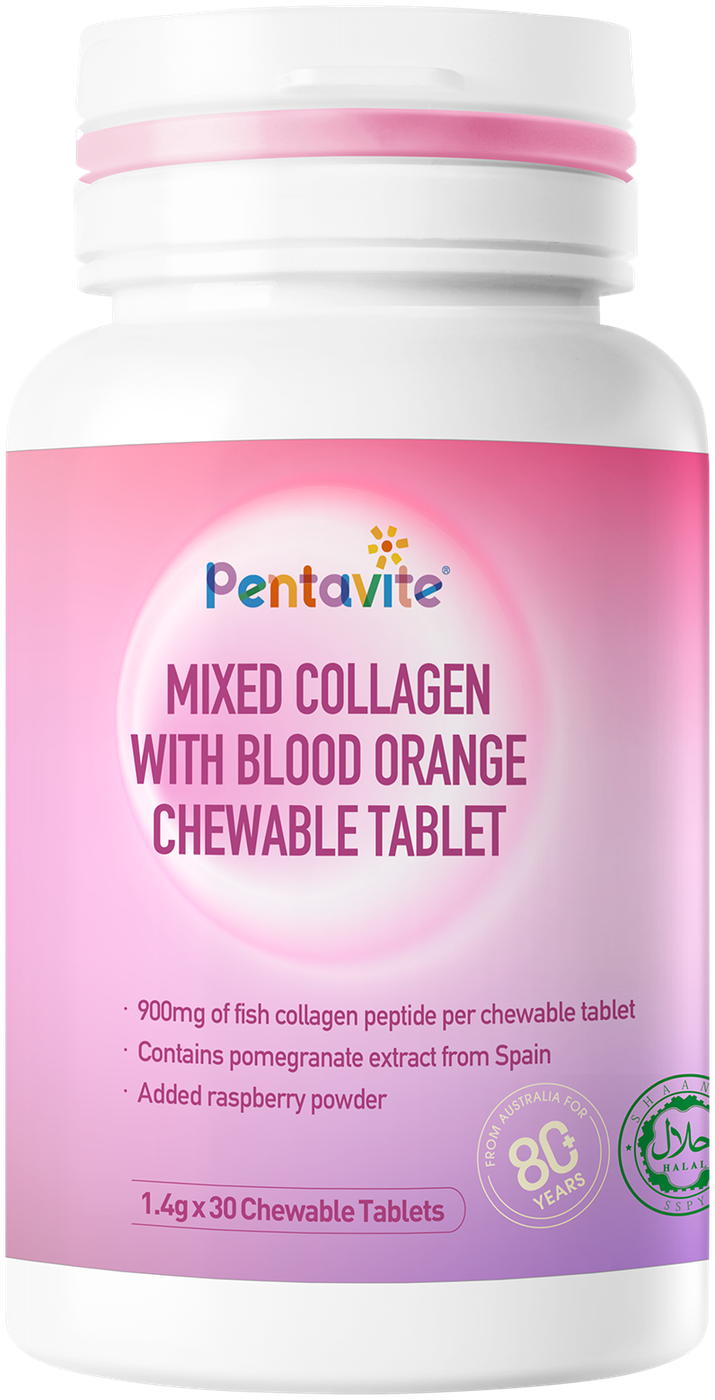 Genuine Mixed Collagen With Blood Orange Chewable Tablet